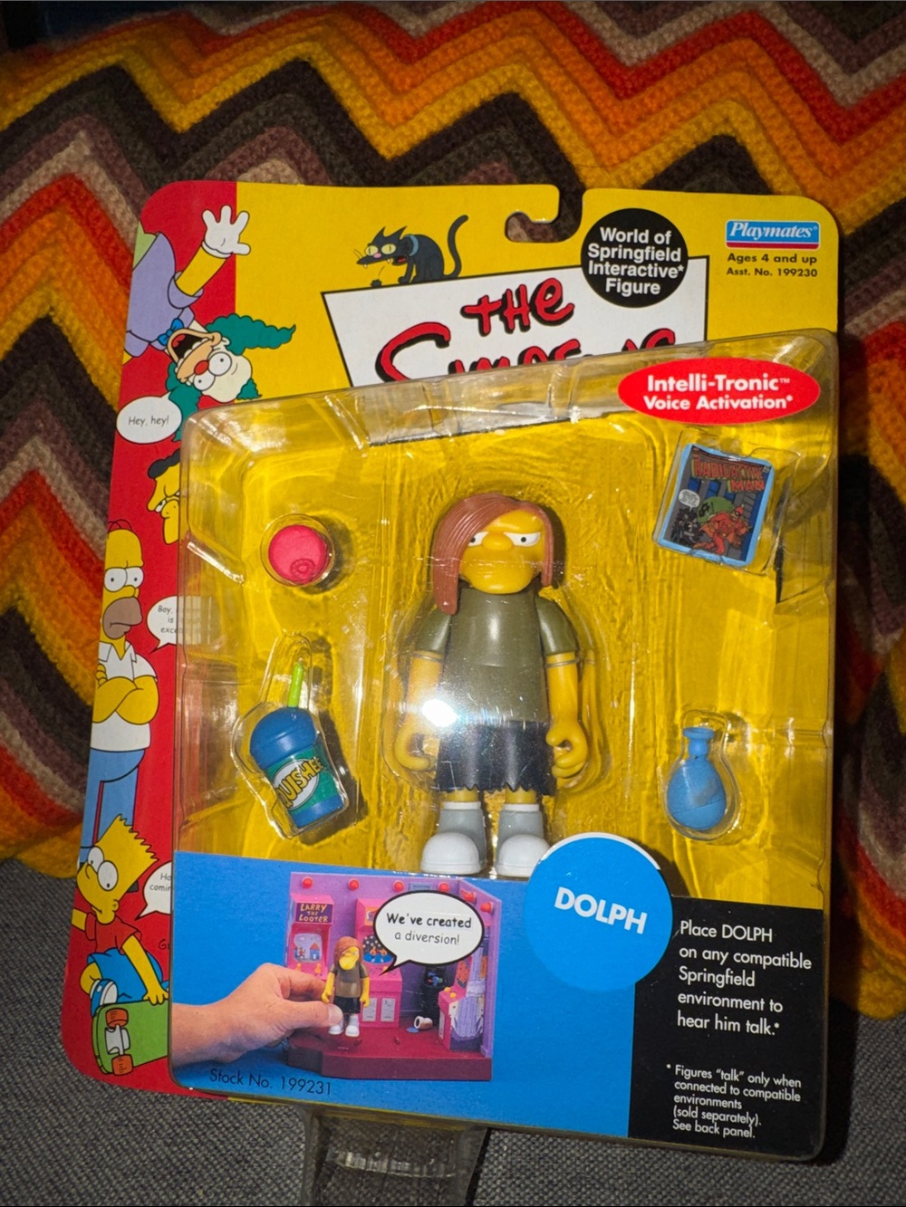 Dolph Starbeam Interactive Figure The Simpsons Playmates Wave 9 Factory Sealed